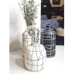 Ваза BlessLight Black line narrow mouth vase B 4051 от ImperiumLoft