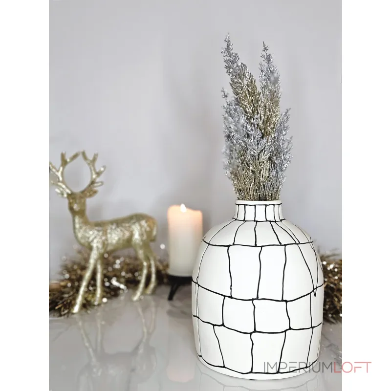 Ваза BlessLight Black line narrow mouth vase B 4051 от ImperiumLoft Ваза BlessLight Black line narrow mouth vase B 4051 от ImperiumLoft