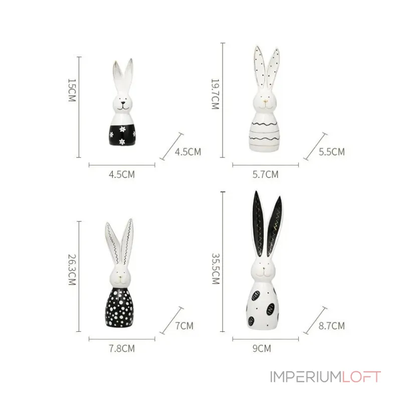Статуэтка BlessLight Dot rabbit white 4094 от ImperiumLoft
