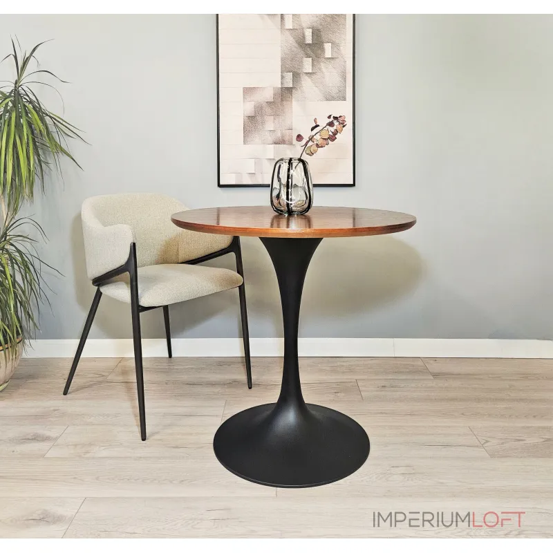 Стол обеденный BlessLight Tulip Round Walnut 4232 от ImperiumLoft