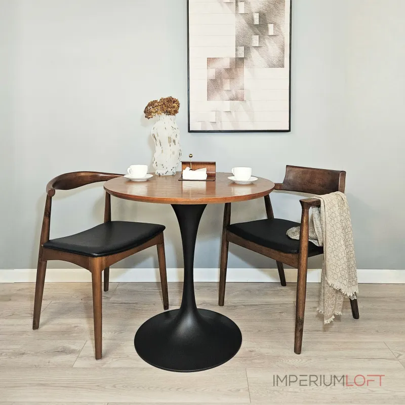 Стол обеденный BlessLight Tulip Round Walnut 4232 от ImperiumLoft