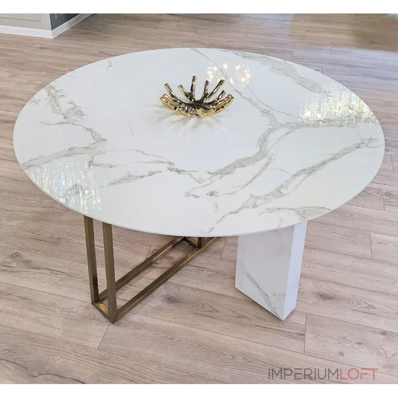 Стол BlessLight Marble Cross Round 4361