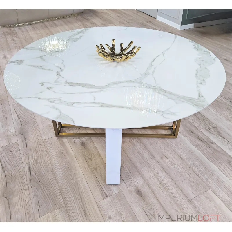 Стол BlessLight Marble Cross Round 4361