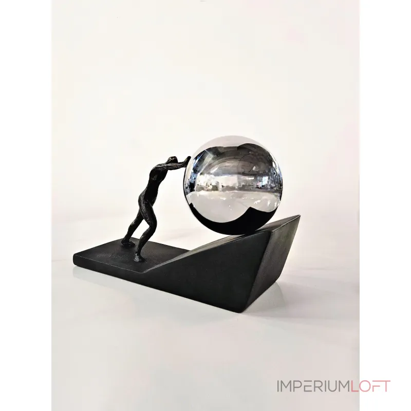 Статуэтка BlessLight Push man Black 4525 от ImperiumLoft