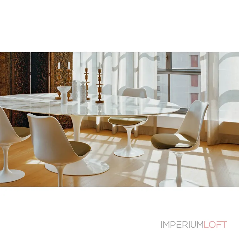 Стол BlessLight Tulip Oval Marble 9695 от ImperiumLoft