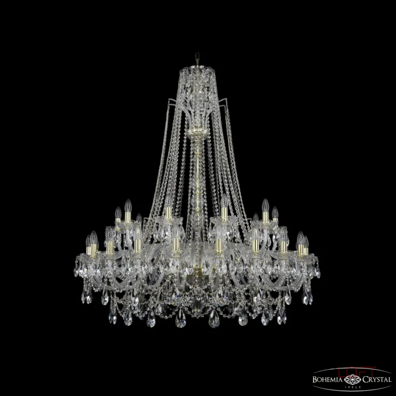 Подвесная люстра Bohemia Ivele Crystal 1411 1411/20+10/400/XL-130 G