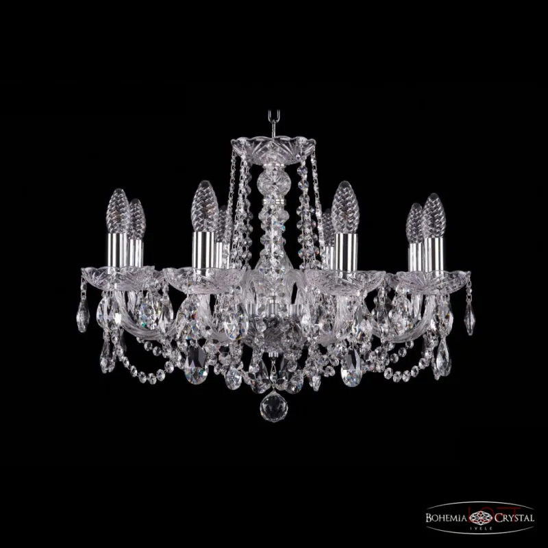 Подвесная люстра Bohemia Ivele Crystal 1402 1402/8/195 Ni Подвесная люстра Bohemia Ivele Crystal 1402 1402/8/195 Ni