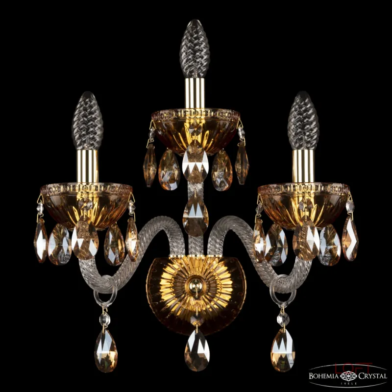 Бра Bohemia Ivele Crystal 5417 5417B/2+1/165 G Amber/M-1G K721 от ImperiumLoft Бра Bohemia Ivele Crystal 5417 5417B/2+1/165 G Amber/M-1G K721 от ImperiumLoft