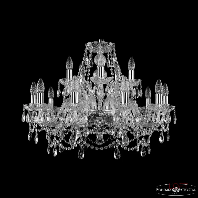 Подвесная люстра Bohemia Ivele Crystal 1411 1411/10+5/240 Ni Подвесная люстра Bohemia Ivele Crystal 1411 1411/10+5/240 Ni