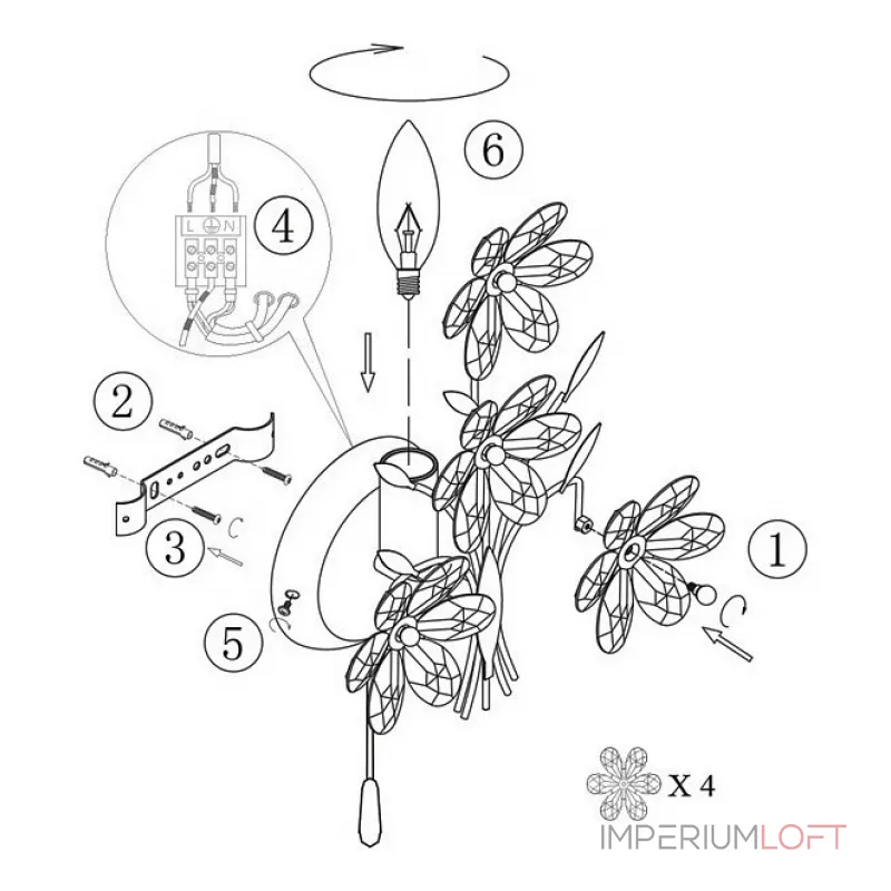 Бра Globo Purple 5147 от ImperiumLoft Бра Globo Purple 5147 от ImperiumLoft