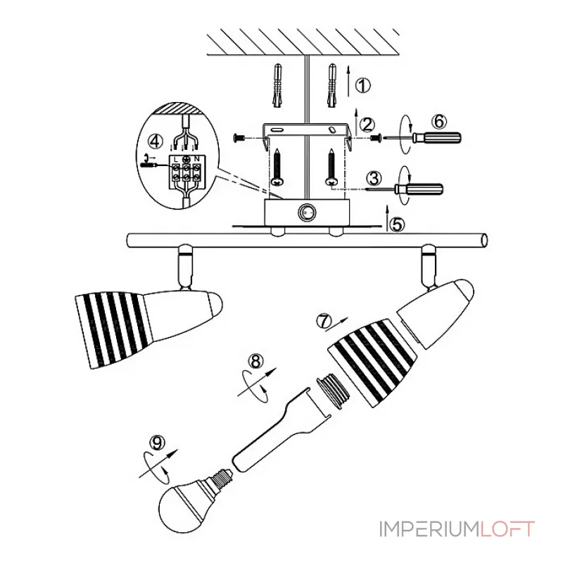Бра Globo Caleb 54536-2 от ImperiumLoft