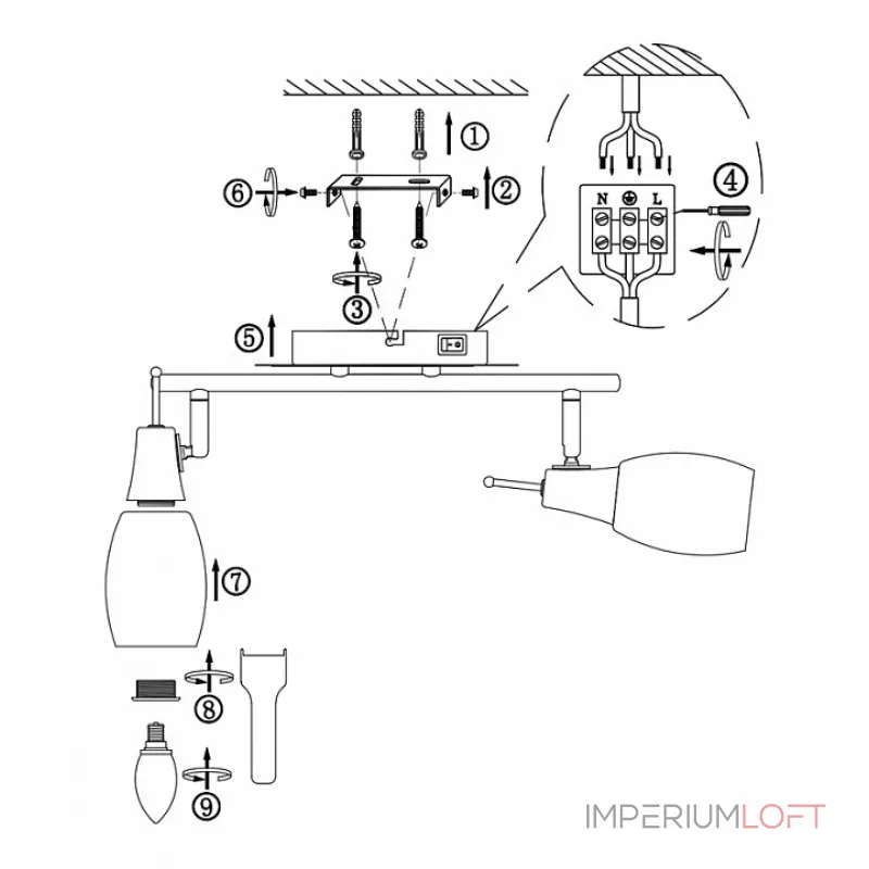 Бра Globo Gillian 54983-2 от ImperiumLoft Бра Globo Gillian 54983-2 от ImperiumLoft