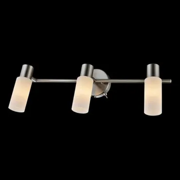 Настенный светильник со стеклянными плафонами 20043/3 сатин-никель