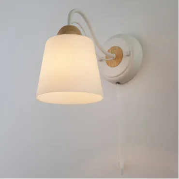 Настенный светильник со стеклянным плафоном 70062/1 белый