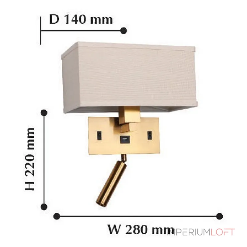 Бра с подсветкой Favourite Lectio 2225-2W от ImperiumLoft