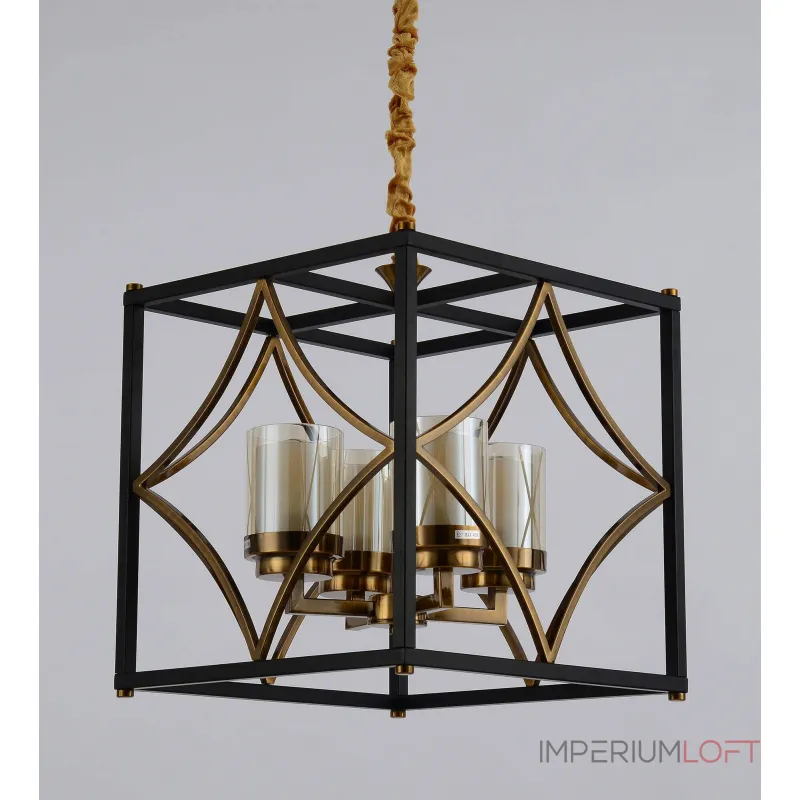 Подвесная люстра Lumina Deco Quadrato LDP 1223-4 BK+MD Подвесная люстра Lumina Deco Quadrato LDP 1223-4 BK+MD