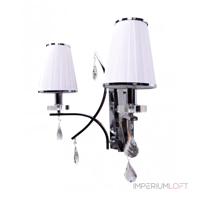 Бра Lumina Deco Glamour LDW 66247-2 WT+CHR от ImperiumLoft Бра Lumina Deco Glamour LDW 66247-2 WT+CHR от ImperiumLoft
