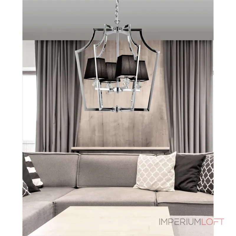 Подвесная люстра Lumina Deco Montero LDP 1249-4 CHR+BK Подвесная люстра Lumina Deco Montero LDP 1249-4 CHR+BK