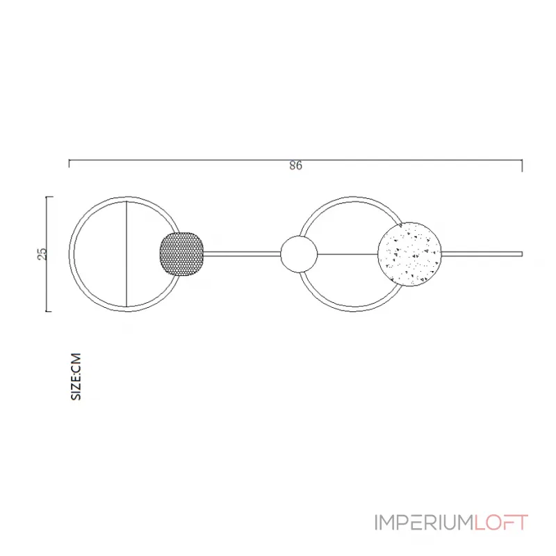 Настенный светильник SHIELD D H140 от ImperiumLoft