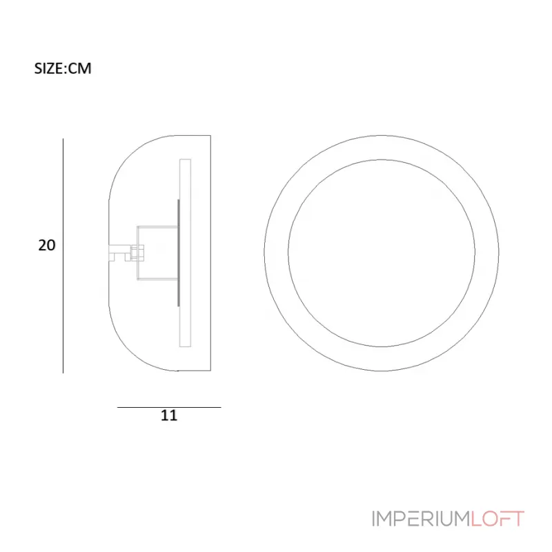 Бра LOKE D20 Red от ImperiumLoft