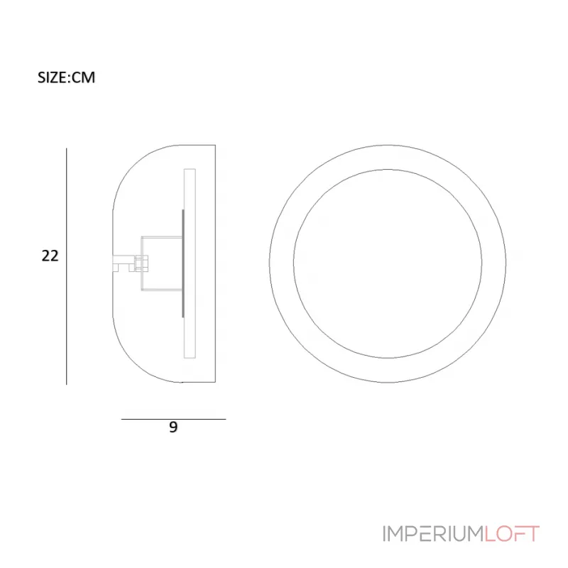 Бра LOKE D22 White от ImperiumLoft