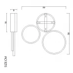 Потолочный светильник TWINE 3 rings Black