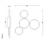 Потолочный светильник TWINE 4 rings White