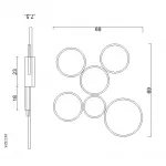 Потолочный светильник TWINE 5 rings White