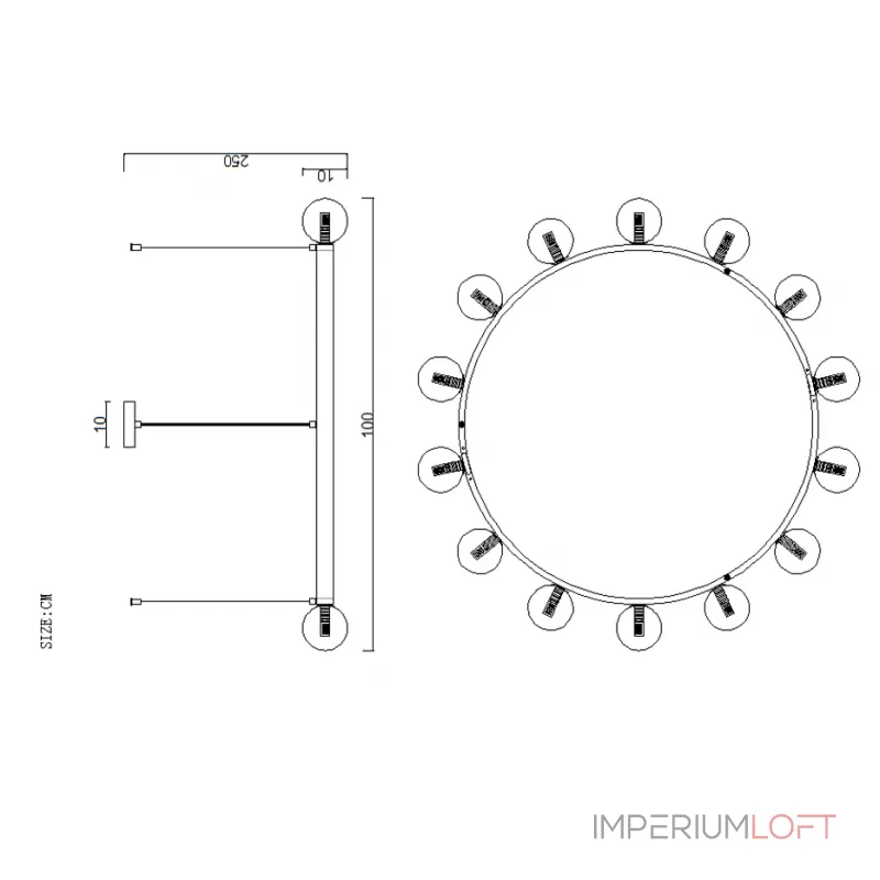 Подвесная люстра DESTINY CH D100 от ImperiumLoft Подвесная люстра DESTINY CH D100 от ImperiumLoft
