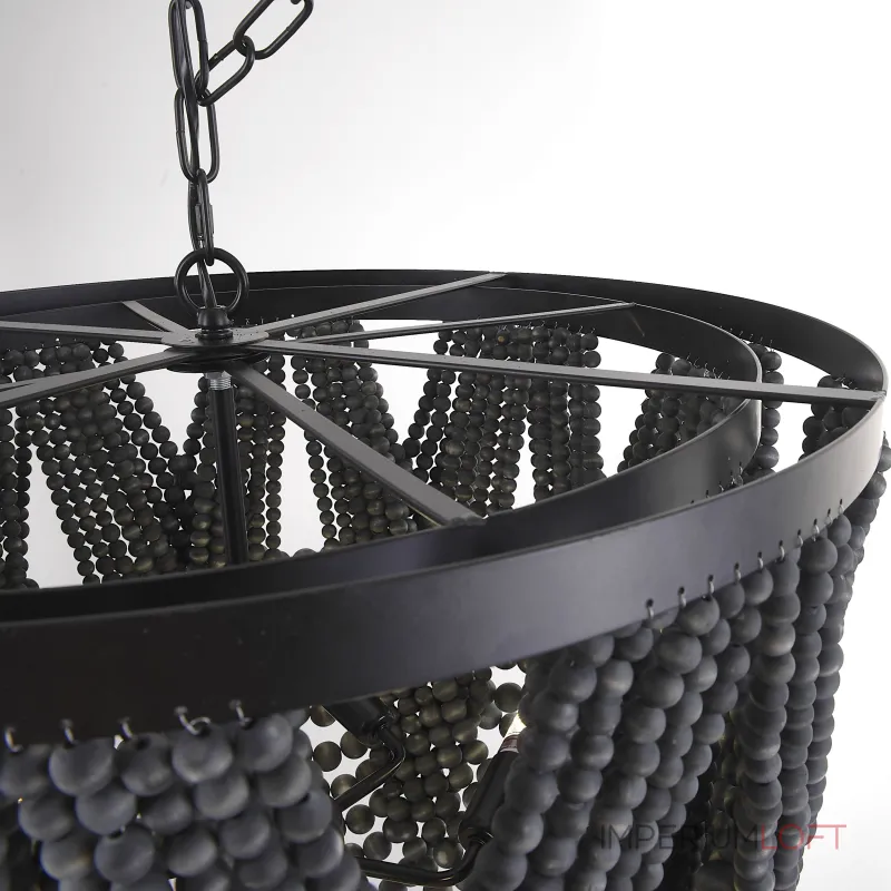 Подвесная люстра Amelia Wood Bead Chandelier