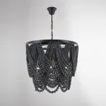 Подвесная люстра Amelia Wood Bead Chandelier