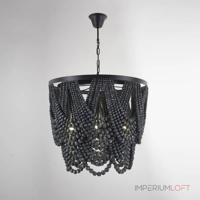 Подвесная люстра Amelia Wood Bead Chandelier