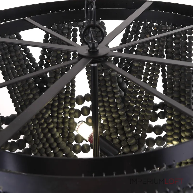 Подвесная люстра Amelia Wood Bead Chandelier