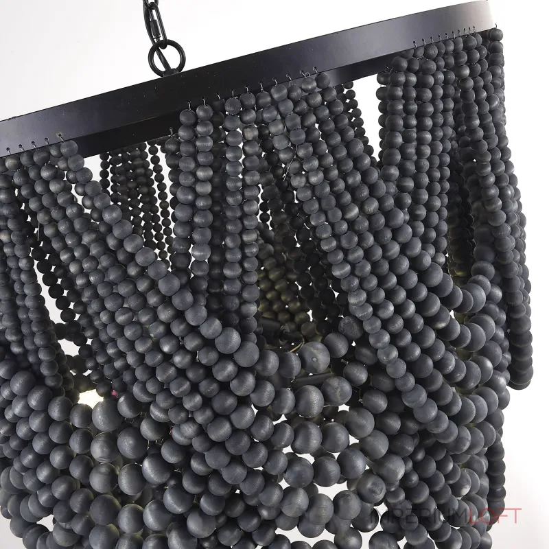 Подвесная люстра Amelia Wood Bead Chandelier