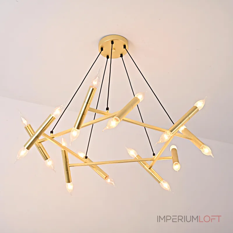Подвесная люстра JONATHAN BROWNING Le Pentagone Chandelier 20 Light Подвесная люстра JONATHAN BROWNING Le Pentagone Chandelier 20 Light