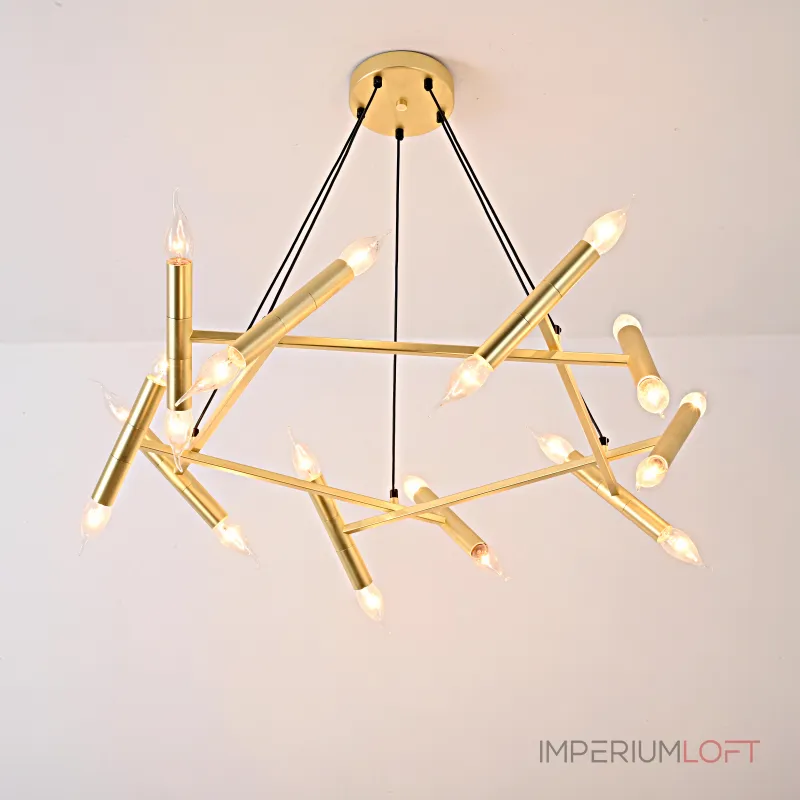 Подвесная люстра JONATHAN BROWNING Le Pentagone Chandelier 20 Light Подвесная люстра JONATHAN BROWNING Le Pentagone Chandelier 20 Light