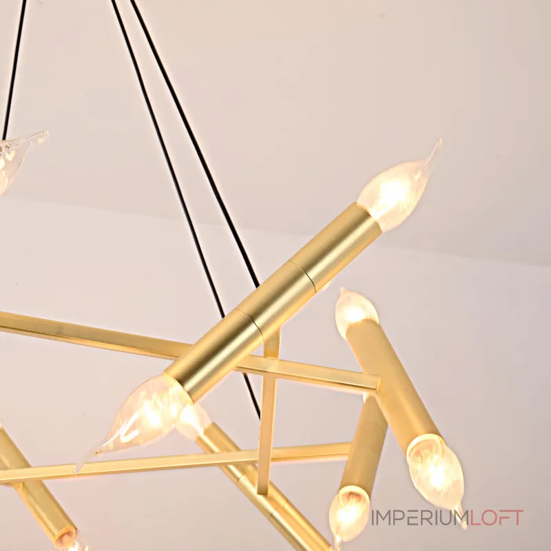 Подвесная люстра JONATHAN BROWNING Le Pentagone Chandelier 20 Light Подвесная люстра JONATHAN BROWNING Le Pentagone Chandelier 20 Light