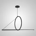 Подвесной светильник SUSPENSION CERCLE ET TRAIT – GRAPHITE SATINE L120 от ImperiumLoft