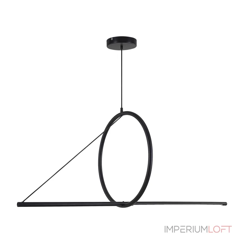 Подвесной светильник SUSPENSION CERCLE ET TRAIT – GRAPHITE SATINE L120 от ImperiumLoft