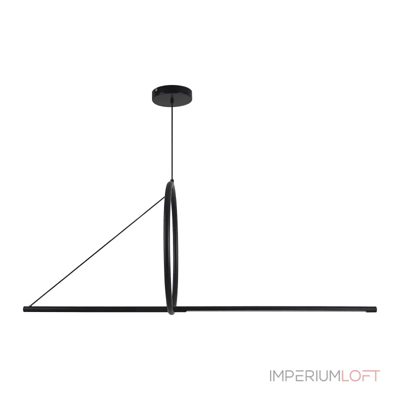 Подвесной светильник SUSPENSION CERCLE ET TRAIT – GRAPHITE SATINE L120 от ImperiumLoft