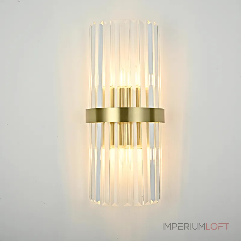 Бра Odeon Clear Glass Gold metal Wall Lamp от ImperiumLoft