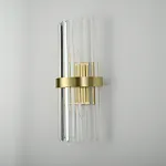 Бра Odeon Clear Glass Gold metal Wall Lamp от ImperiumLoft