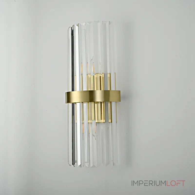 Бра Odeon Clear Glass Gold metal Wall Lamp от ImperiumLoft