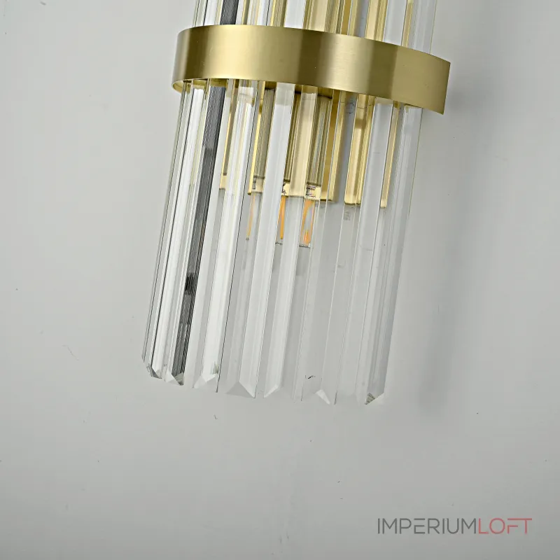 Бра Odeon Clear Glass Gold metal Wall Lamp от ImperiumLoft