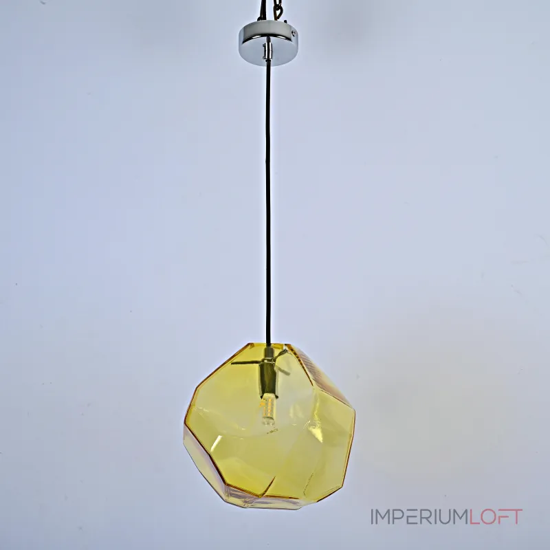 Подвесной светильник Color Ice Cube Pendant JEVIO 1 Янтарный от ImperiumLoft