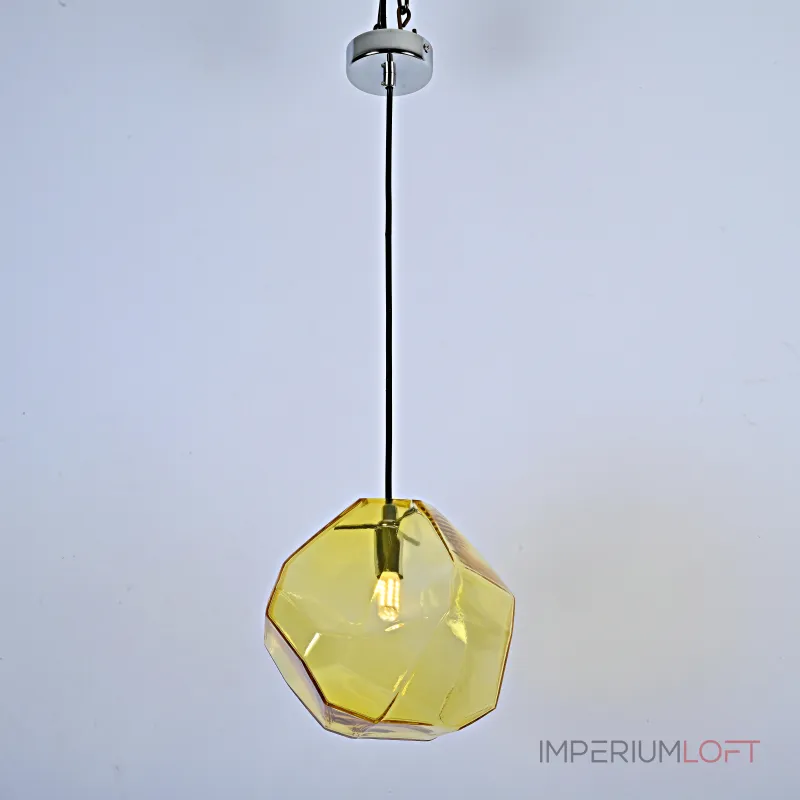 Подвесной светильник Color Ice Cube Pendant JEVIO 1 Янтарный от ImperiumLoft