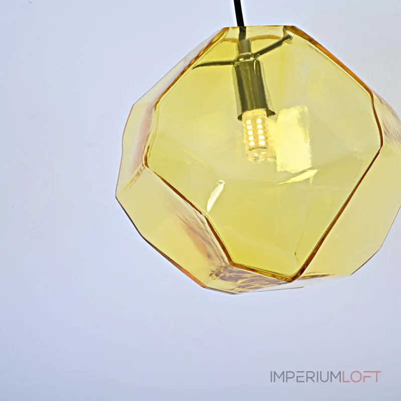 Подвесной светильник Color Ice Cube Pendant JEVIO 1 Янтарный от ImperiumLoft