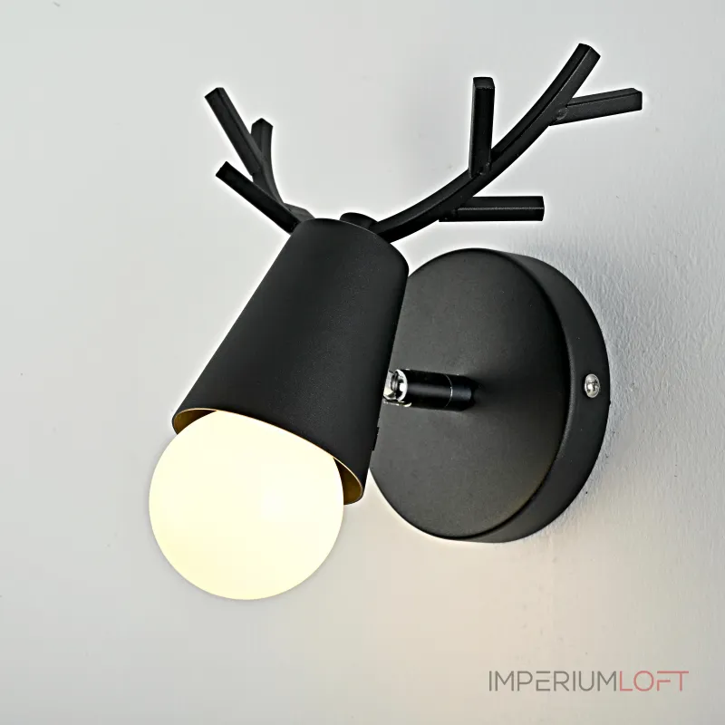Бра с рожками DEER A Black от ImperiumLoft Бра с рожками DEER A Black от ImperiumLoft