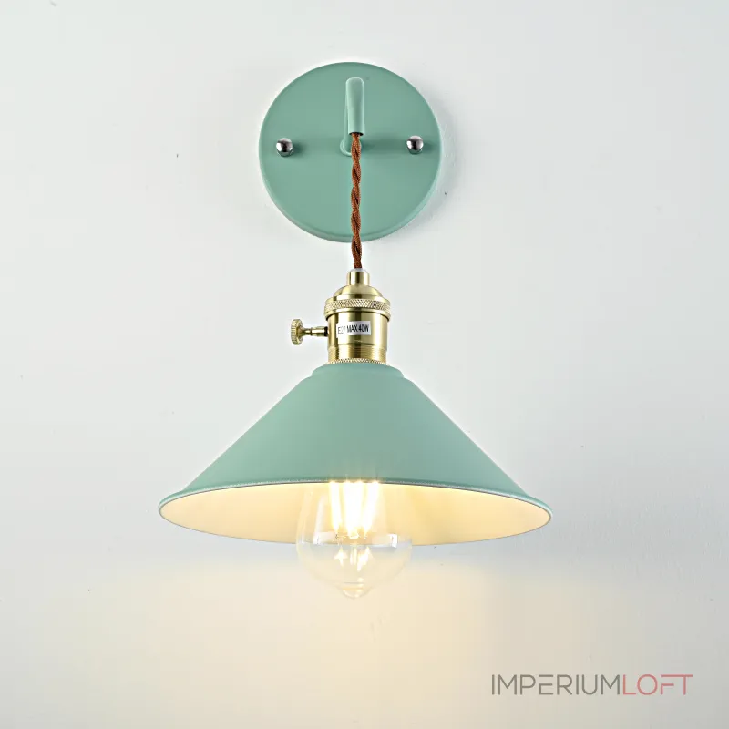 Бра с подвесным плафоном BRAID WALL Green от ImperiumLoft