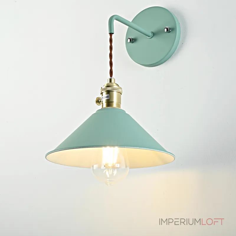 Бра с подвесным плафоном BRAID WALL Green от ImperiumLoft